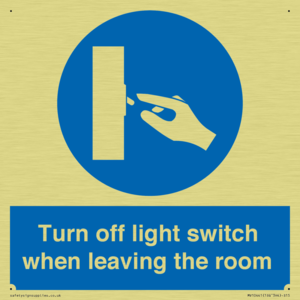 Turn off light switch when leaving the room